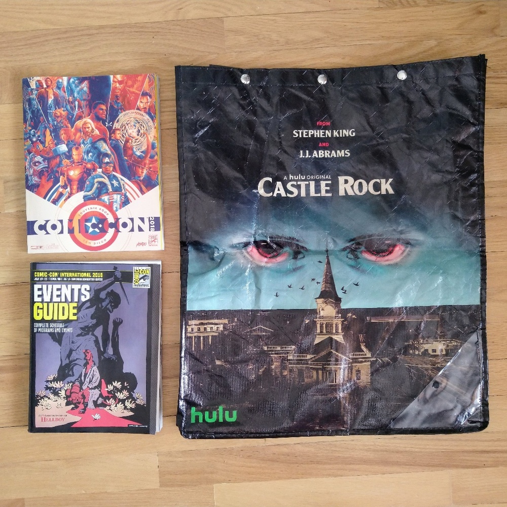 Comic-Con Avengers Mondo Souvenir Program+Hellboy Events Guide+Castle Rock Bag